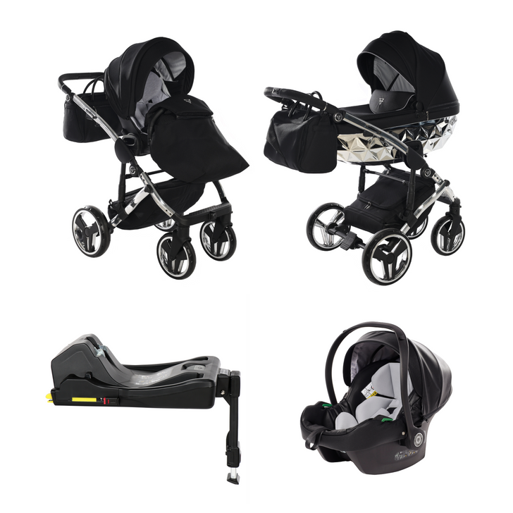 Fluo Individual Mirror Black Silver 4in1