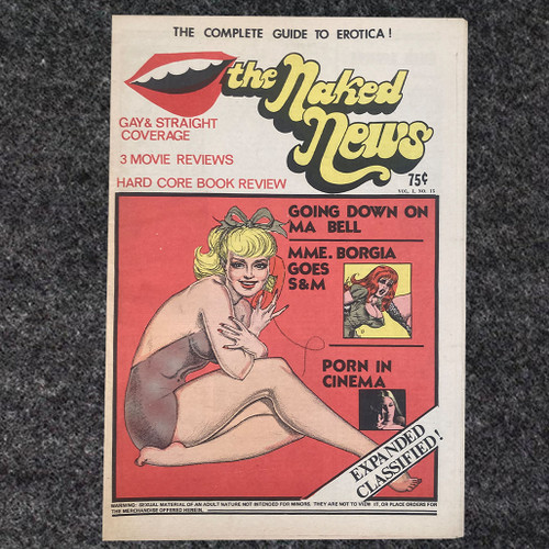 THE NAKED NEWS The Complete Guide To Erotica Vol. 1 No. 15 1972