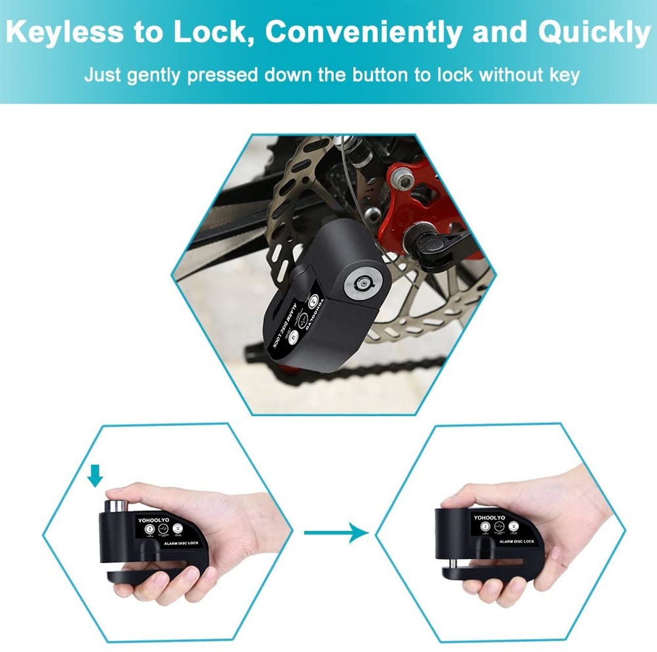 Buy Motorcycle Disc Brake Lock Theft Waterproof, Available for sale.