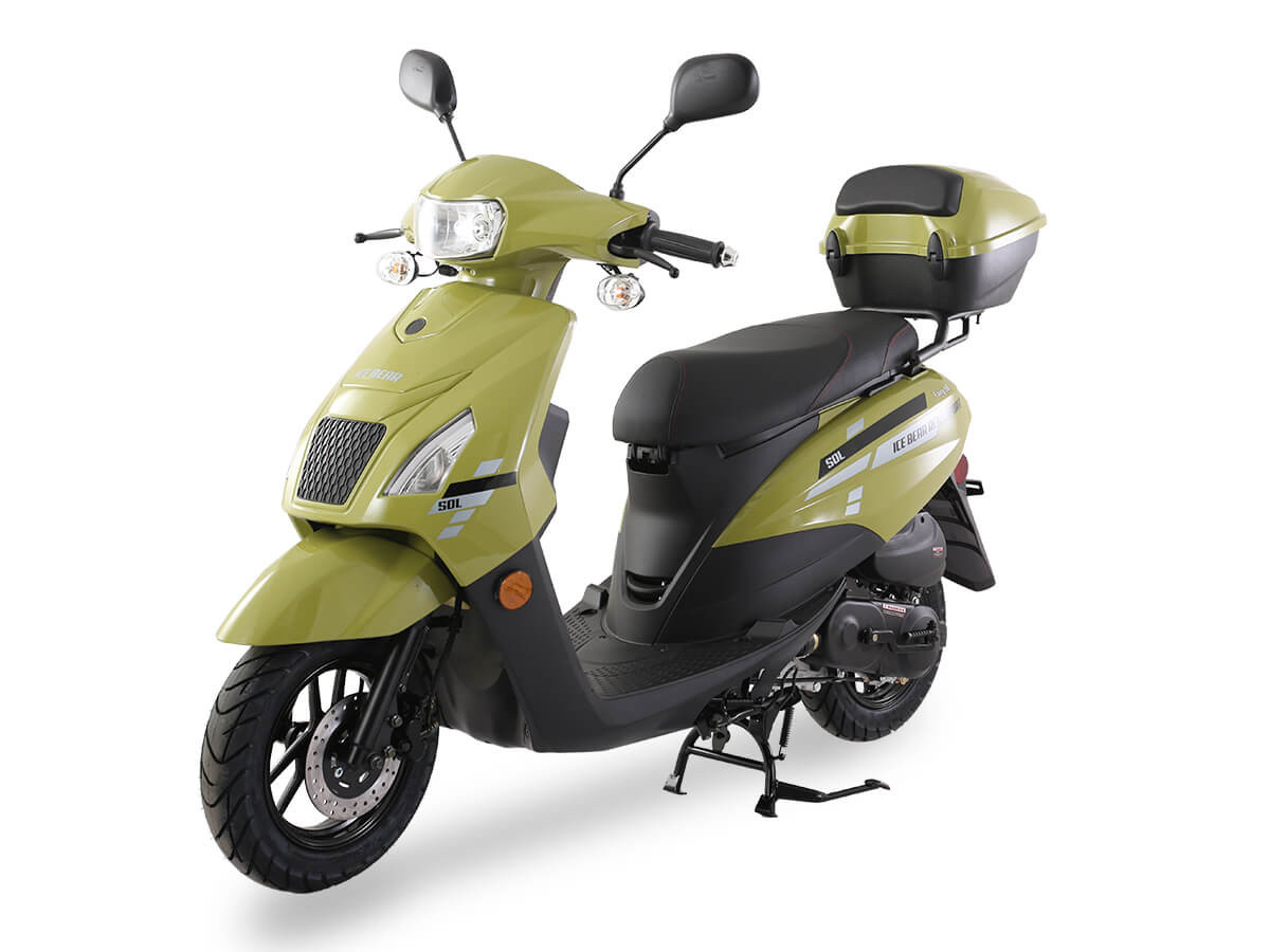 Ice Bear Cali (PMZ50-2) 50cc Scooter Automatic CVT, LED Lights, Digital Speedometer