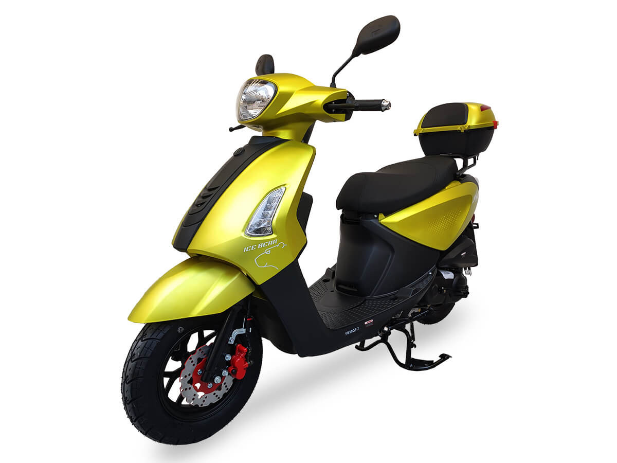 Ice Bear JAX PMZ50-3 50cc GY6 Scooter LED Lights, USB Port, 10" Alloy Wheels, EPA Approved