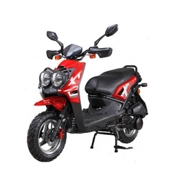Vitacci ZOMA 50CC Scooter, 49.9cc CVT, Electric/Kick - Red Vitacci ZOMA 50CC Scooter, 49.9cc CVT, Electric/Kick - Red