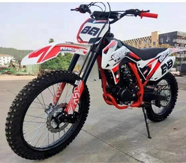 RPS HX250 DLX 250cc Dirt Bike, 5-Speed, 1-Cylinder, 4-Stroke, Electrical & Kick Start - Red