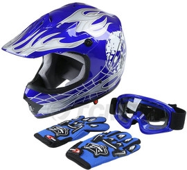 Dot Youth & Kids Motocross Offroad Street Helmet Blue Skull Motorcycle Youth Helmet Dirt Bike Motocross ATV Helmet+Goggles+Gloves Dot Youth & Kids Motocross Offroad Street Helmet Blue Skull Motorcycle Youth Helmet Dirt Bike Motocross ATV Helmet+Goggles+Gloves