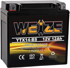 YTX14 BS ATV Battery High Performance - Maintenance Free - Sealed AGM YTX14-BS YTX14 BS ATV Battery High Performance - Maintenance Free - Sealed AGM YTX14-BS