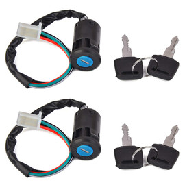2pcs of Ignition Key Switch Replacement for Sunl Taotao Coolster 50cc 70cc 90cc 110cc 125cc Chinese ATV Dirt Bike Scooter Parts 2pcs of Ignition Key Switch Replacement for Sunl Taotao Coolster 50cc 70cc 90cc 110cc 125cc Chinese ATV Dirt Bike Scooter Parts