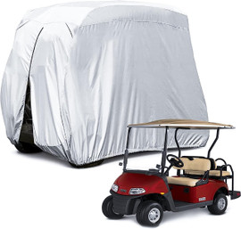 4 Passenger 400D Waterproof Sunproof Golf Cart Cover Roof 80" L, Fits EZ GO, Club Car and Yamaha, Dustproof and Durable 4 Passenger 400D Waterproof Sunproof Golf Cart Cover Roof 80" L, Fits EZ GO, Club Car and Yamaha, Dustproof and Durable