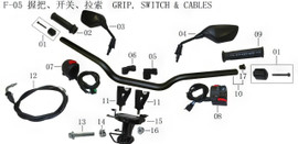 Lifan KPV 150 Left Hand Steering Bar Clamp