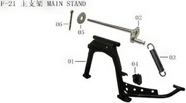 LIFAN KPV150 Center Stand Shaft(Image #02) LIFAN KPV150 Center Stand Shaft(Image #02)