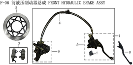 Lifan Kpr200 Front hydraulic brake combination(Image #01) Lifan Kpr200 Front hydraulic brake combination(Image #01)