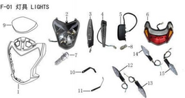 Lifan Kp Mini Headlight assembly(Image #02) Lifan Kp Mini Headlight assembly(Image #02)