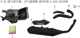 Lifan X-Pect 200 Exhaust Muffler Combination (Image #03) Lifan X-Pect 200 Exhaust Muffler Combination (Image #03)
