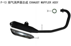 Lifan Kp Mini Exhaust muffler assembly Lifan Kp Mini Exhaust muffler assembly