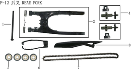 Lifan KP200 Rear Fork Combination(Image #02) Lifan KP200 Rear Fork Combination(Image #02)