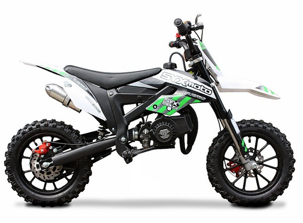 Ice Bear Holeshot-X (PAD50-2) Dirt Bike, Upgraded Design, Pull Start, 2-stroke Engine, Fully Automatic