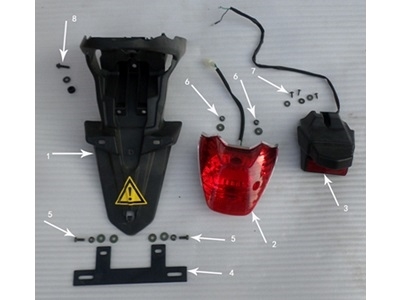 Hawk 250 License Plate Bracket