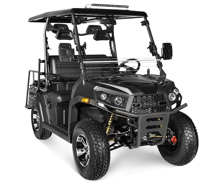 BLACK - Vitacci Rover-200 EFI 169cc (Golf Cart) UTV, 4-stroke, Single-cylinder, Oil-cooled - Fully Assembled and Tested - FRONT SIDE VIEW