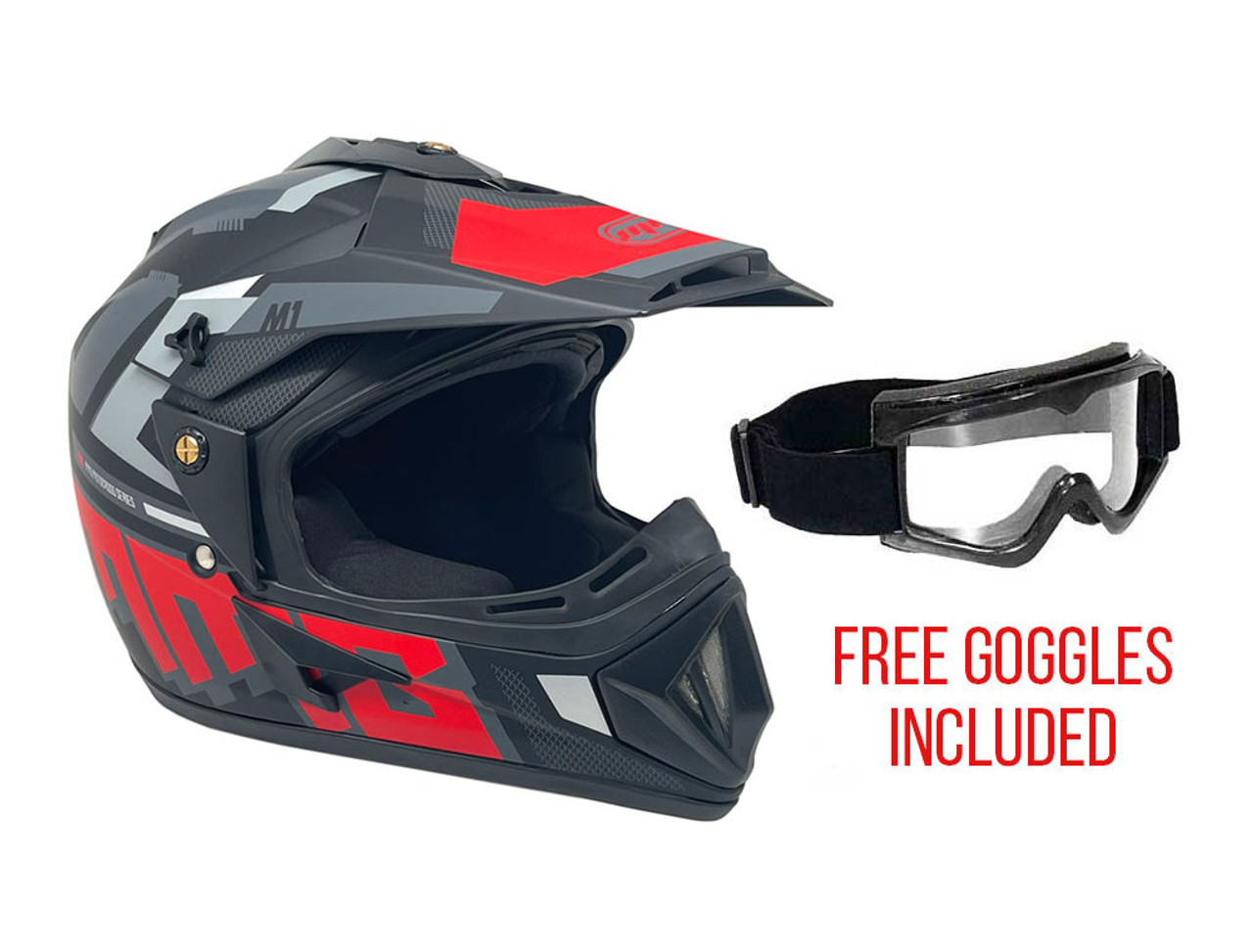 Model 31 Off-Road MMG Helmet - DOT Approved (Free Goggles Included)