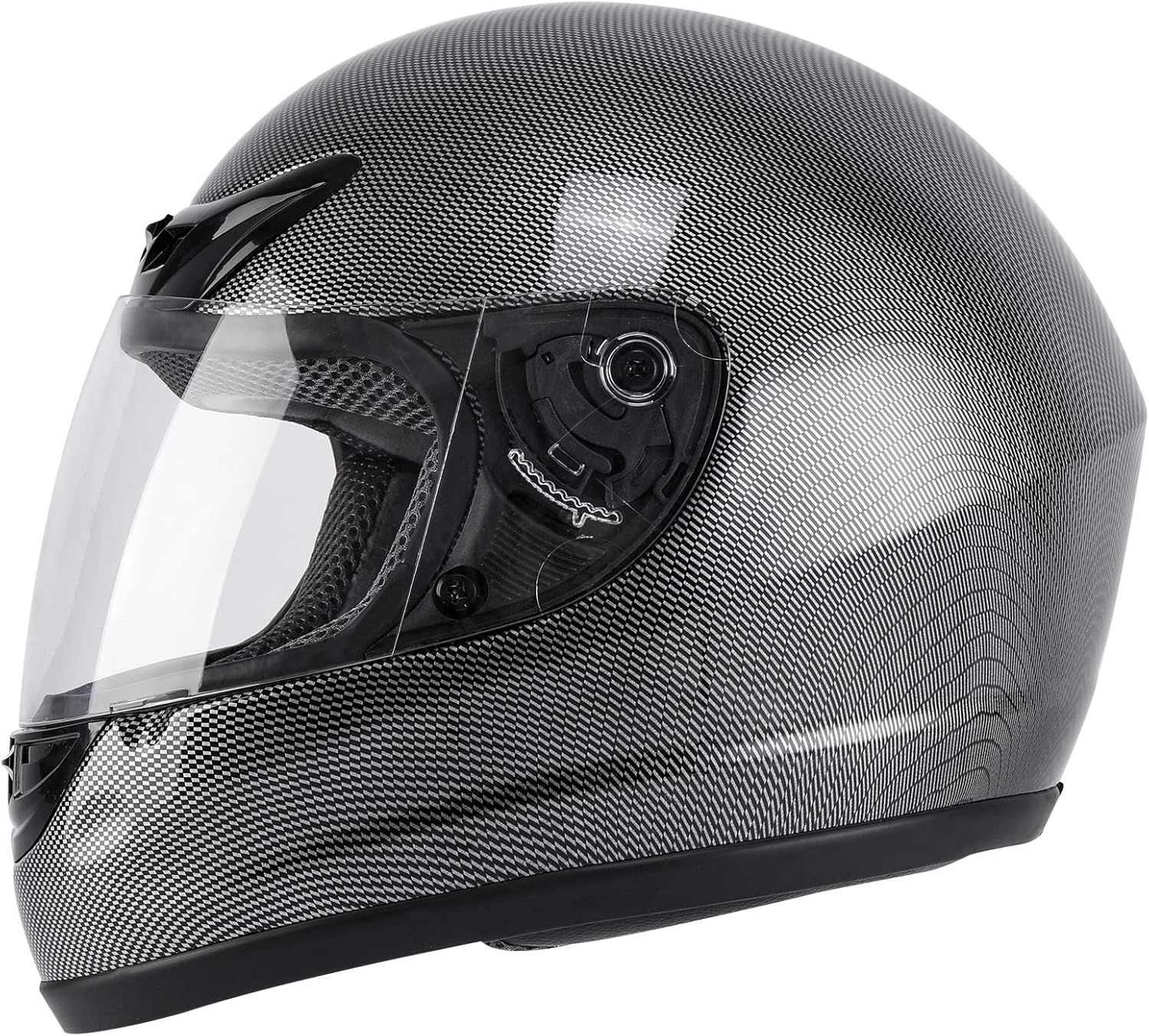 Adult Carbon Fiber Full Face Helmet with Flip Up Visor Off Road Street Dirt Bike ATV Motocross Motorcycle Cruiser Scooter Helmet DOT Approved