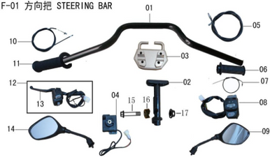 Lifan E3 Handlebar Tube Connector Plate(Image #16)