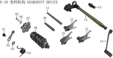 Lifan Kpx250 Gear shift lever assembly(Image #15)










