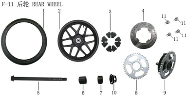 Lifan KP200 Rear Brake Disc Mounting Bolts(Image #11)