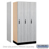 Salsbury 12" Wide Premier Wood Locker - Single Tier - 3 Wide - 6 Feet High - 21" Deep - Electronic Locks