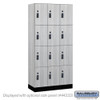 Salsbury 12" Wide Premier Wood Locker - Four Tier - 3 Wide - 6 Feet High - 18" Deep - Skyline Walnut - Resettable Combination Locks