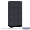 Salsbury 12" Wide Premier Wood Locker - Four Tier - 3 Wide - 6 Feet High - 21" Deep - Skyline Walnut - Hasp