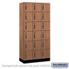 Wood Lockers - 12" Wide Premier Wood Locker - Six Tier Box Style - 3 Wide - 6 Feet High - 18" Deep - Electronic Locks
