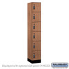 Salsbury 12" Wide Premier Wood Locker - Six Tier Box Style - 1 Wide - 6 Feet High - 18" Deep - Resettable Combination Locks