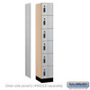 Salsbury 12" Wide Premier Wood Locker - Six Tier Box Style - 1 Wide - 6 Feet High - 18" Deep - Resettable Combination Locks