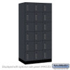 Premier Wood Locker - Six Tier Box Style - 3 Wide - 6 Feet High - 21" Deep Carbon Mesh