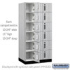 12" Wide Premier Wood Locker - Six Tier Box Style - 3 Wide - 6 Feet High - 21" Deep - Electronic Locks