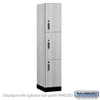 Salsbury 15" Wide Premier Wood Locker - Triple Tier - 1 Wide - 6 Feet High - 21" Deep - Arctic White - Electronic Locks