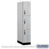 Salsbury 15" Wide Premier Wood Locker - Triple Tier - 1 Wide - 6 Feet High - 24" Deep - Arctic White - Electronic Locks