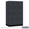 Wood Lockers - 15" Wide Premier Wood Locker - Four Tier - 3 Wide - 6 Feet High - 24" Deep - Electronic Locks