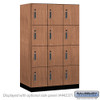 Wood Lockers - 15" Wide Premier Wood Locker - Four Tier - 3 Wide - 6 Feet High - 24" Deep - Electronic Locks