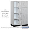 Wood Lockers - 15" Wide Premier Wood Locker - Four Tier - 3 Wide - 6 Feet High - 24" Deep - Electronic Locks