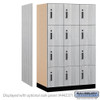 Wood Lockers - 15" Wide Premier Wood Locker - Four Tier - 3 Wide - 6 Feet High - 24" Deep - Electronic Locks