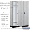Salsbury 18" Wide Premier Wood Locker - Single Tier - 3 Wide - 6 Feet High - 21" Deep - Resettable Combination Locks