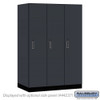 Salsbury 18" Wide Premier Wood Locker - Single Tier - 3 Wide - 6 Feet High - 24" Deep - Electronic Locks