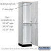 Salsbury 18" Wide Premier Wood Locker - Double Tier - 1 Wide - 6 Feet High - 18" Deep - Electronic Locks