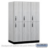 Salsbury 18" Wide Premier Wood Locker - Double Tier - 3 Wide - 6 Feet High - 24" Deep - Electronic Locks