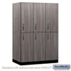 Salsbury 18" Wide Premier Wood Locker - Double Tier - 3 Wide - 6 Feet High - 24" Deep - Electronic Locks