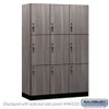 Salsbury 18" Wide Premier Wood Locker - Triple Tier - 3 Wide - 6 Feet High - 18" Deep - Hasp