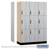 Salsbury 18" Wide Premier Wood Locker - Triple Tier - 3 Wide - 6 Feet High - 18" Deep - Hasp