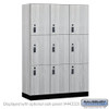Salsbury 18" Wide Premier Wood Locker - Triple Tier - 3 Wide - 6 Feet High - 18" Deep - Resettable Combination Locks