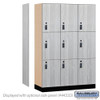 Salsbury 18" Wide Premier Wood Locker - Triple Tier - 3 Wide - 6 Feet High - 18" Deep - Resettable Combination Locks