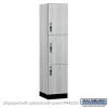 Salsbury 18" Wide Premier Wood Locker - Triple Tier - 1 Wide - 6 Feet High - 18" Deep  - Hasp